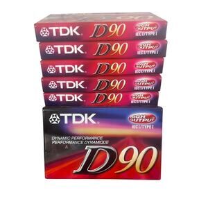 TDK D90 High Output Blank Audio Cassette Tape Lot 10 Sealed Retro Vintage 90 Min
